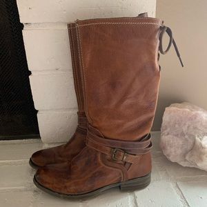Bed Stu rare Brown Paros riding lace up boots 8